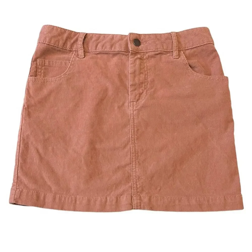 Urban Outfitters Pink Corduroy Mini Skirt Women's XS Soft Dusty Pink Cotton BDG